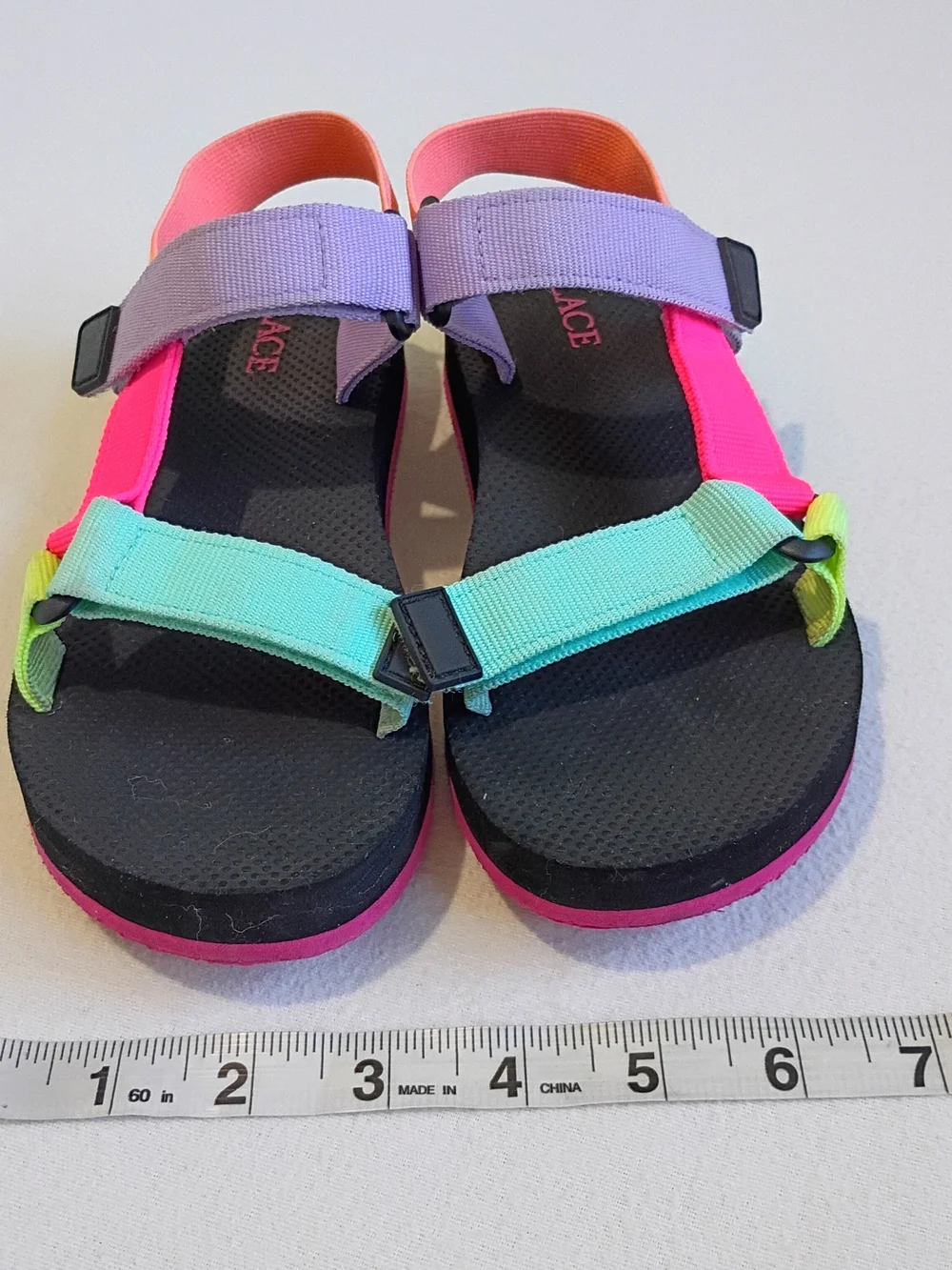 The Children's Place Girls Colorblock Webbed Sandals Size 11/12